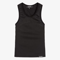 DKNY-Black Racer Back Vest Top | Childrensalon Outlet