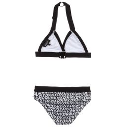 DKNY-Black & White Logo Bikini | Childrensalon Outlet