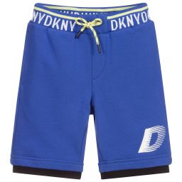 DKNY-Blue Cotton Jersey Shorts | Childrensalon Outlet
