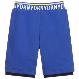 DKNY-Blue Cotton Jersey Shorts | Childrensalon Outlet