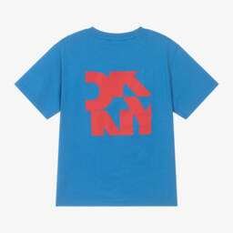 DKNY-Футболка из органического хлопка для мальчиков лазурная | Childrensalon Outlet