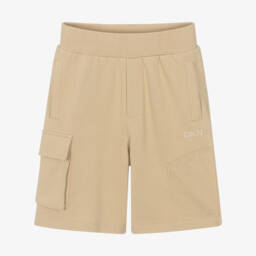 DKNY-Boys Beige Adventure Pocket Shorts | Childrensalon Outlet