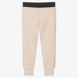 DKNY-Boys Beige Logo Joggers | Childrensalon Outlet