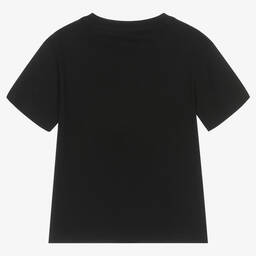 DKNY-Boys Black Cotton Logo T-Shirt | Childrensalon Outlet