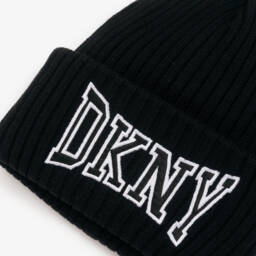 DKNY-قبعة بيني مضلعة لون أسود | Childrensalon Outlet