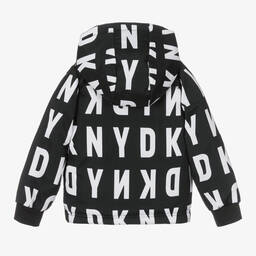 DKNY-Boys Black Logo Puffer Jacket | Childrensalon Outlet