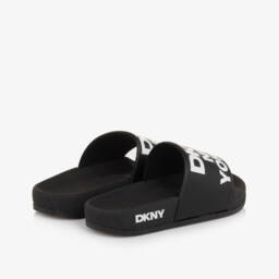 DKNY-Boys Black Logo Slip-On Sandals | Childrensalon Outlet