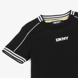 DKNY-Boys Black Tee with Logo Highlight | Childrensalon Outlet