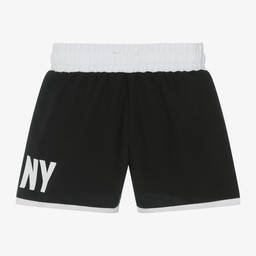 DKNY-شورت سباحة لون أسود وأبيض للأولاد | Childrensalon Outlet