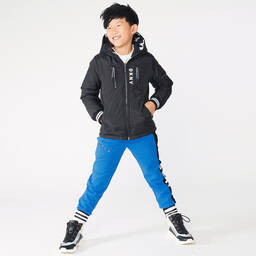 DKNY-Boys Blue Cotton Logo Joggers | Childrensalon Outlet