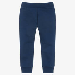 DKNY-Boys Blue Cotton Logo Joggers | Childrensalon Outlet