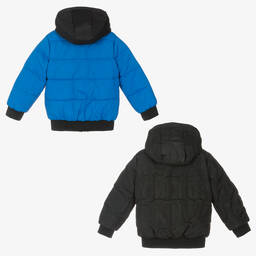 DKNY-Boys Blue Reversible Jacket | Childrensalon Outlet