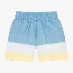 DKNY-Boys Blue Striped Swim Shorts | Childrensalon Outlet