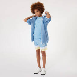 DKNY-Boys Blue Striped Swim Shorts | Childrensalon Outlet