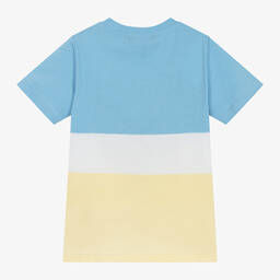 DKNY-Boys Blue & Yellow Cotton T-Shirt | Childrensalon Outlet