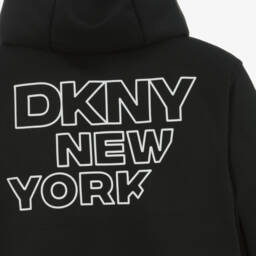 DKNY-Boys Classic Black Zip Hoodie | Childrensalon Outlet
