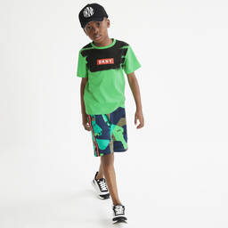 DKNY-Boys Green Cotton T-Shirt | Childrensalon Outlet