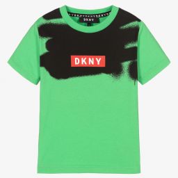 DKNY-Boys Green Cotton T-Shirt | Childrensalon Outlet