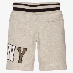 DKNY-Boys Grey Cotton Logo Shorts | Childrensalon Outlet