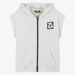 DKNY-Серая вязаная толстовка на молнии для мальчиков | Childrensalon Outlet