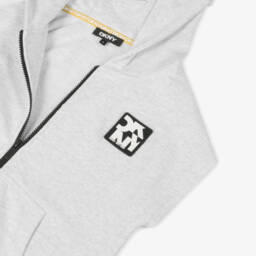 DKNY-Серая вязаная толстовка на молнии для мальчиков | Childrensalon Outlet