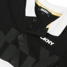DKNY-Boys Two-Tone Cotton Piqué Polo | Childrensalon Outlet