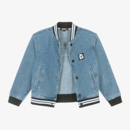 DKNY-Boys Urban Blue Cotton Jacket | Childrensalon Outlet
