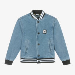 DKNY-Boys Urban Blue Cotton Jacket | Childrensalon Outlet