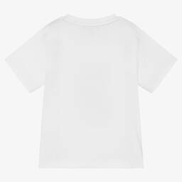 DKNY-Boys White Cotton T-Shirt | Childrensalon Outlet