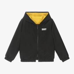 DKNY-Boys Yellow & Black Reversible Jacket | Childrensalon Outlet
