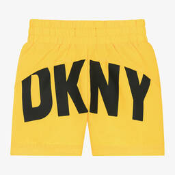 DKNY-شورت سباحة لون أصفر فاقع وأسود للأولاد | Childrensalon Outlet