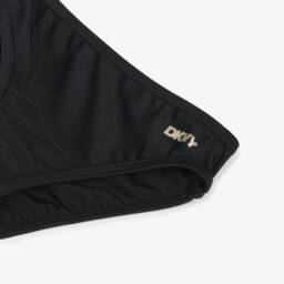 DKNY-Girls Black Asymmetrical Bikini | Childrensalon Outlet