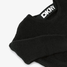 DKNY-Girls Black Cosy Knit Sweater | Childrensalon Outlet