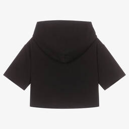 DKNY-Girls Black Cotton Logo Hoodie | Childrensalon Outlet