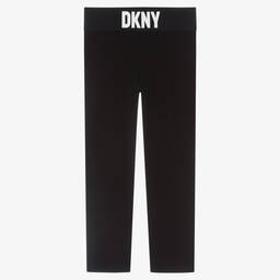 DKNY-ليغنغز قطن جيرسي لون أسود للبنات | Childrensalon Outlet