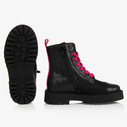 DKNY-Черные ботинки из искусственной кожи для девочек | Childrensalon Outlet