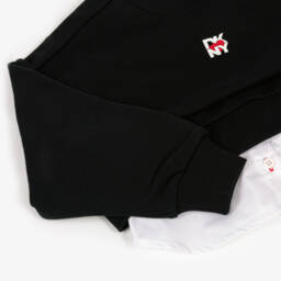 DKNY-Girls Black Heart Logo Sweatshirt Dress | Childrensalon Outlet