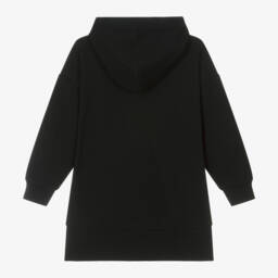 DKNY-Girls Black Hooded Dress with Rhinestones | Childrensalon Outlet
