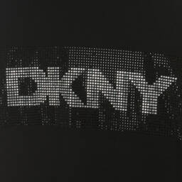 DKNY-Girls Black Hooded Dress with Rhinestones | Childrensalon Outlet