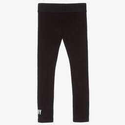 DKNY-Girls Black Logo Leggings | Childrensalon Outlet