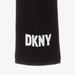 DKNY-Girls Black Logo Leggings | Childrensalon Outlet