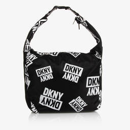 DKNY-Girls Black Logo Shoulder Bag (48cm) | Childrensalon Outlet