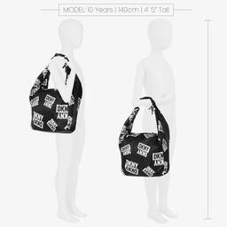 DKNY-Girls Black Logo Shoulder Bag (48cm) | Childrensalon Outlet