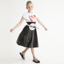 DKNY-Черная плиссированная юбка для девочек | Childrensalon Outlet