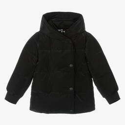 DKNY-Girls Black Puffer Jacket | Childrensalon Outlet