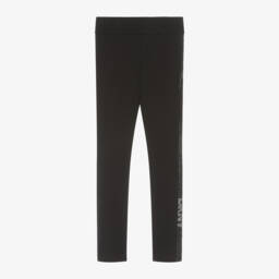 DKNY-Girls Black Rhinestone Cotton Leggings | Childrensalon Outlet