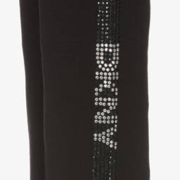 DKNY-Girls Black Rhinestone Cotton Leggings | Childrensalon Outlet