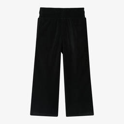 DKNY-Girls Black Ribbed Wide Leg Trousers | Childrensalon Outlet