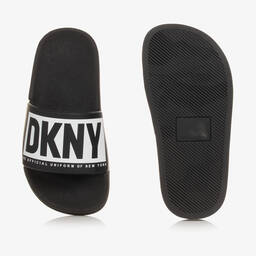 DKNY-Girls Black Sliders | Childrensalon Outlet