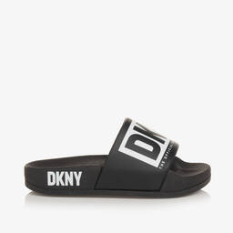 DKNY-Girls Black Sliders | Childrensalon Outlet